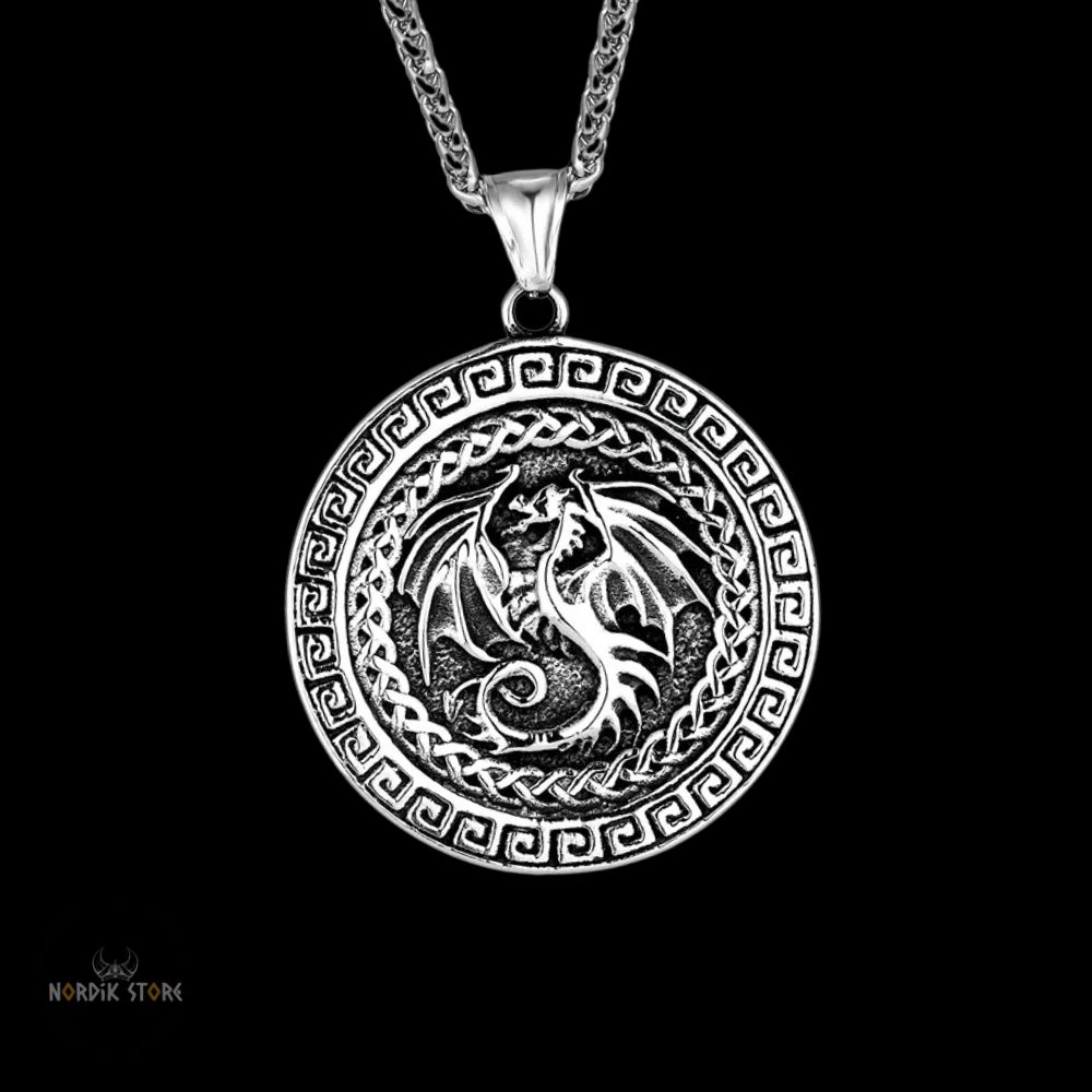 Collier Feu du Dragon, cadeau homme
