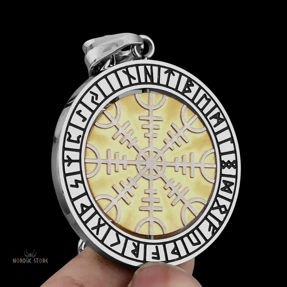 collier guide Vegsivir runes, cadeau homme