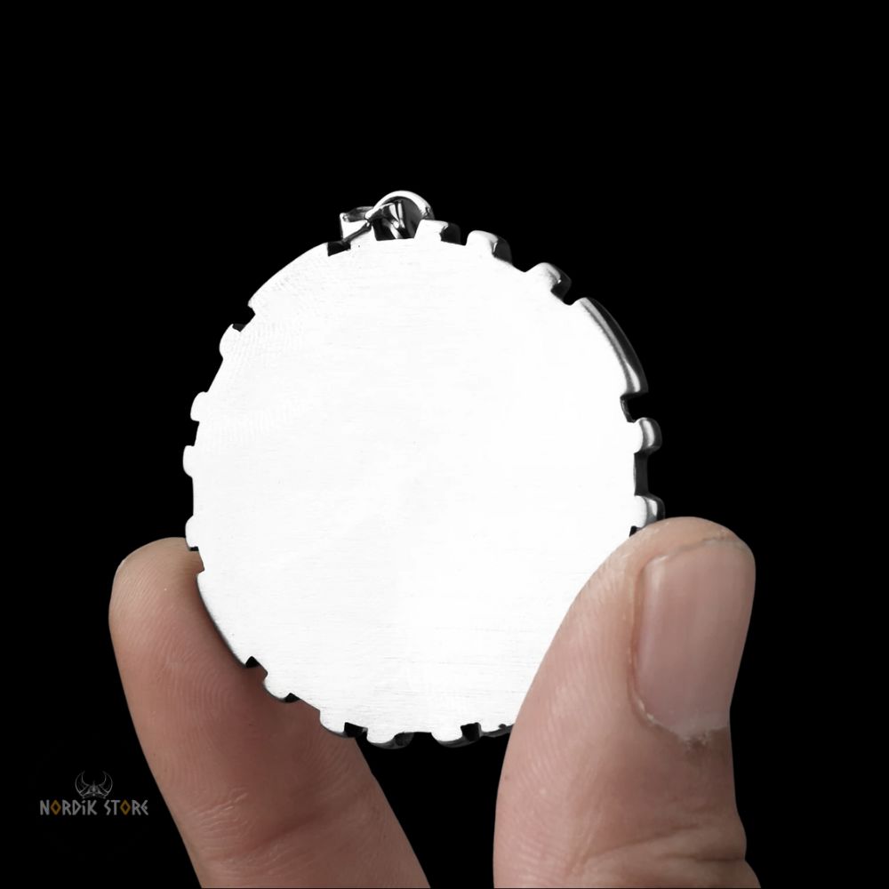 collier viking Asgard en acier, cadeau homme