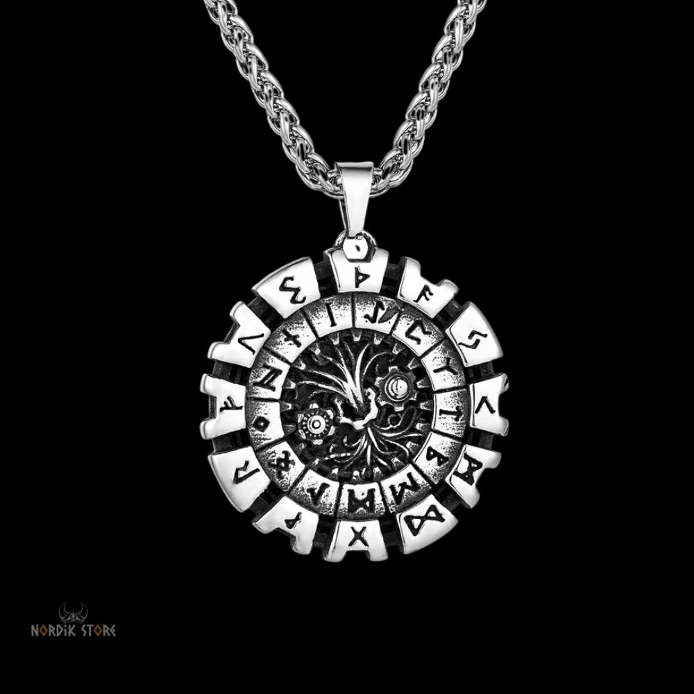 collier viking Asgard en acier, cadeau