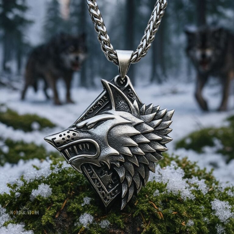 collier viking les crocs de Fenrir, cadeau