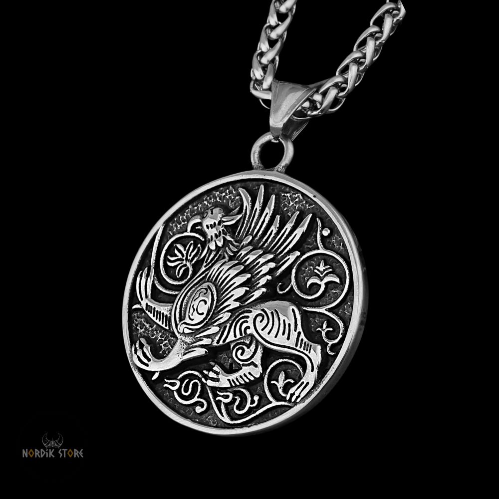 collier viking Dragon Nidhogg, cadeau homme et ados