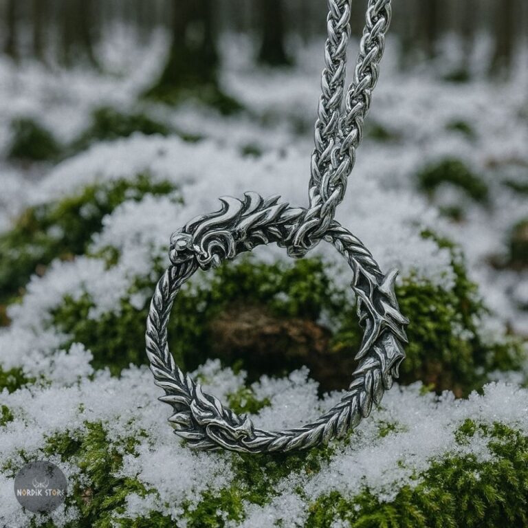 collier viking dragon Ouroboros., cadeau