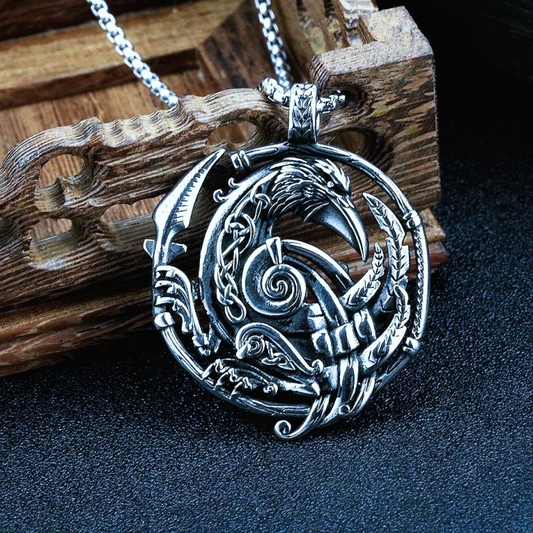 Collier viking faucon Vedrfölnir