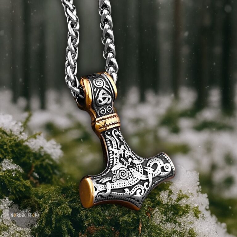 collier viking foudre de Mjöllnir, cadeau