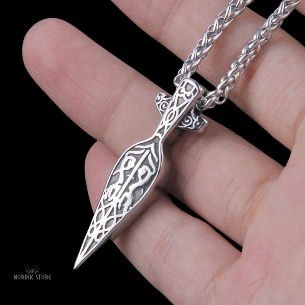 Collier viking lance Gungnir Odin, cadeau