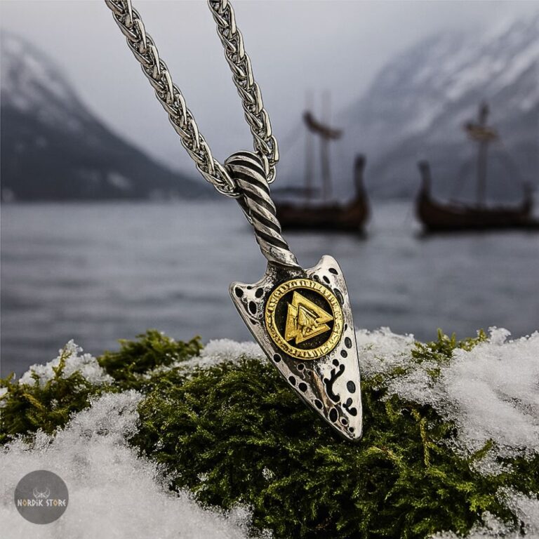 collier viking la Lance Valknut, cadeau
