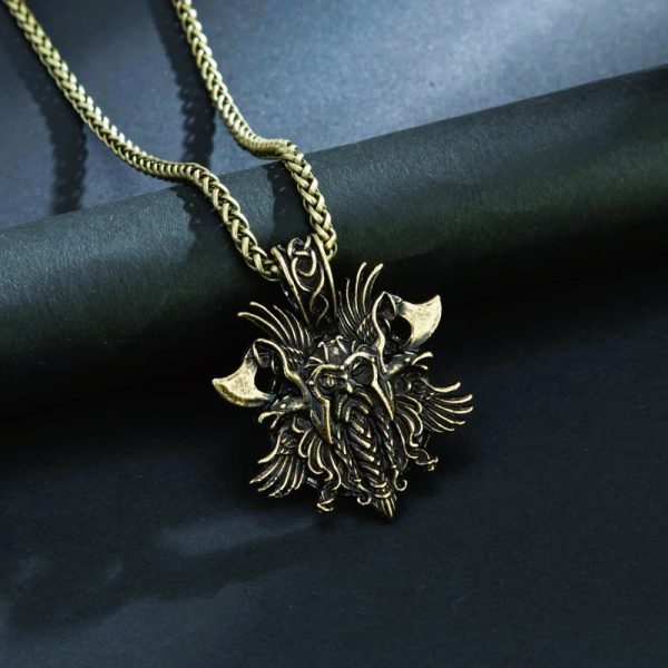 Collier viking Odin or