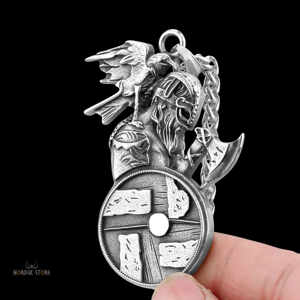 collier Viking Ragnarök en acier, cadeau homme et ados