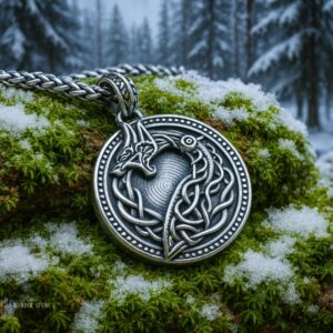 collier viking serpent des Mers Jormungandr, cadeau homme