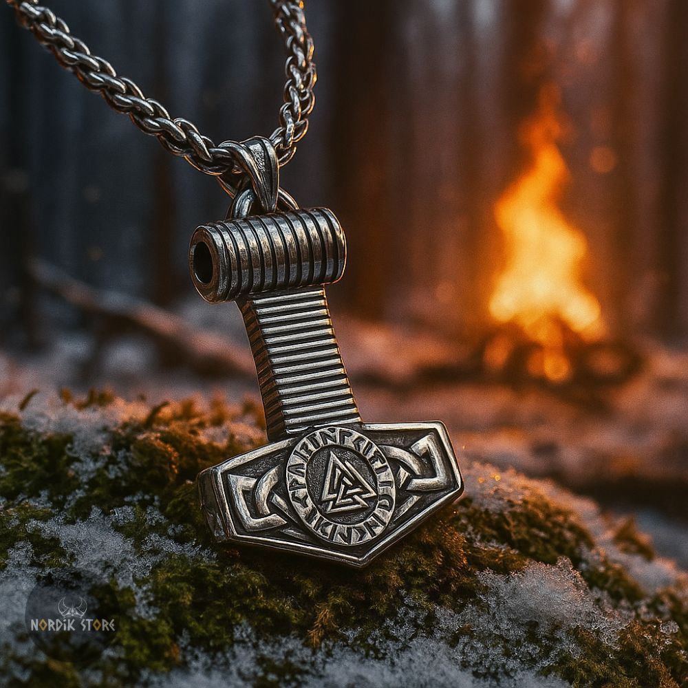 collier viking tonnerre de Thor, cadeau homme