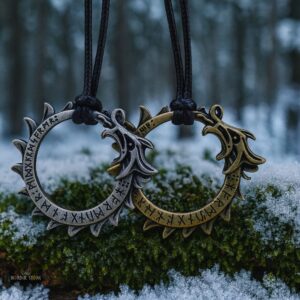 colliers runiques serpent Ouroboros, cadeaux