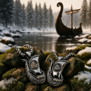 colliers Viking Drakkar Valknut, cadeaux