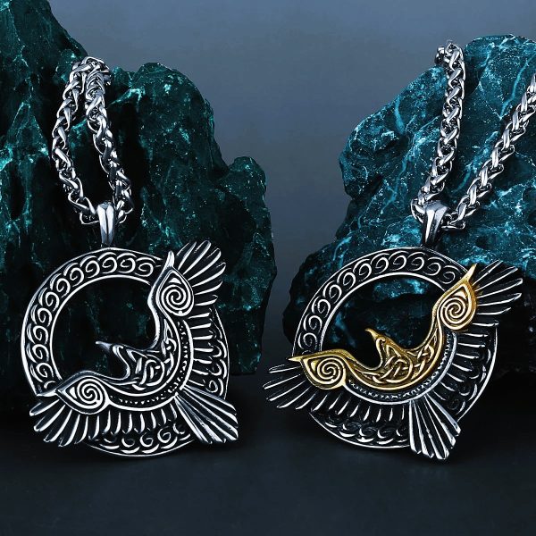 Colliers pendentifs du corbeau Hugin