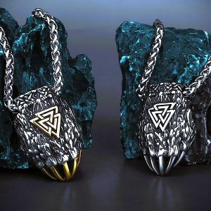Colliers vikings Valknut patte d'ours