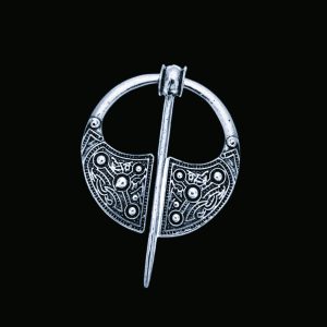 Fibule viking bouclier de Lagertha argent antique