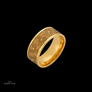 anneau viking Triskel or, cadeau