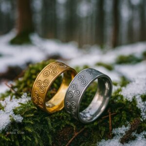 anneaux vikings Triskel acier, cadeaux