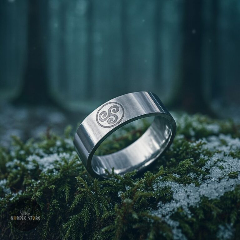 Bague celte Triskell en acier, cadeau homme et femme