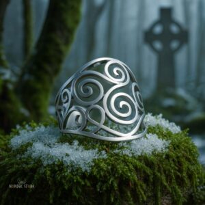 bague celtique Triskelion Velléda argent, cadeau homme