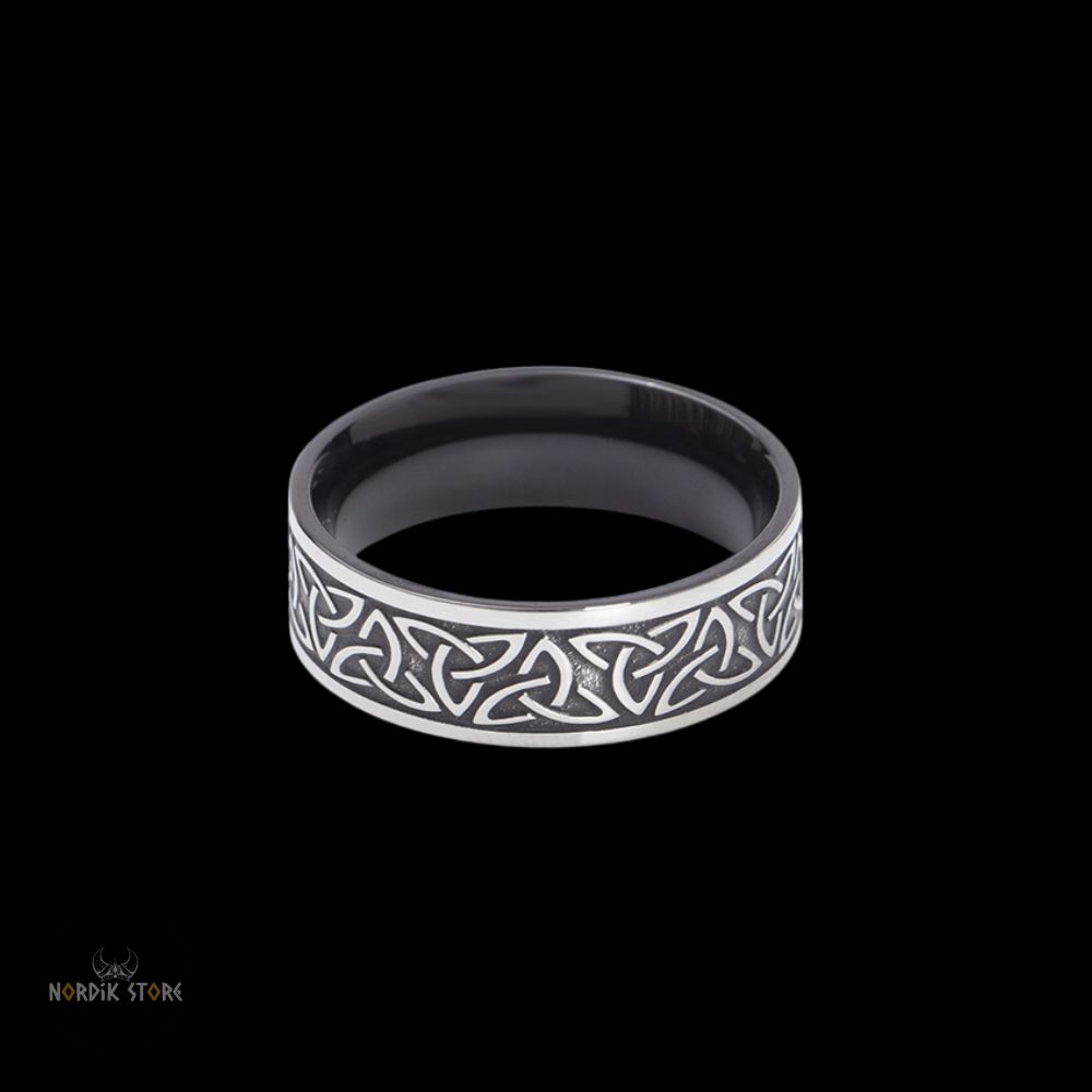 bague noeuds celtiques Triquetra, cadeau homme