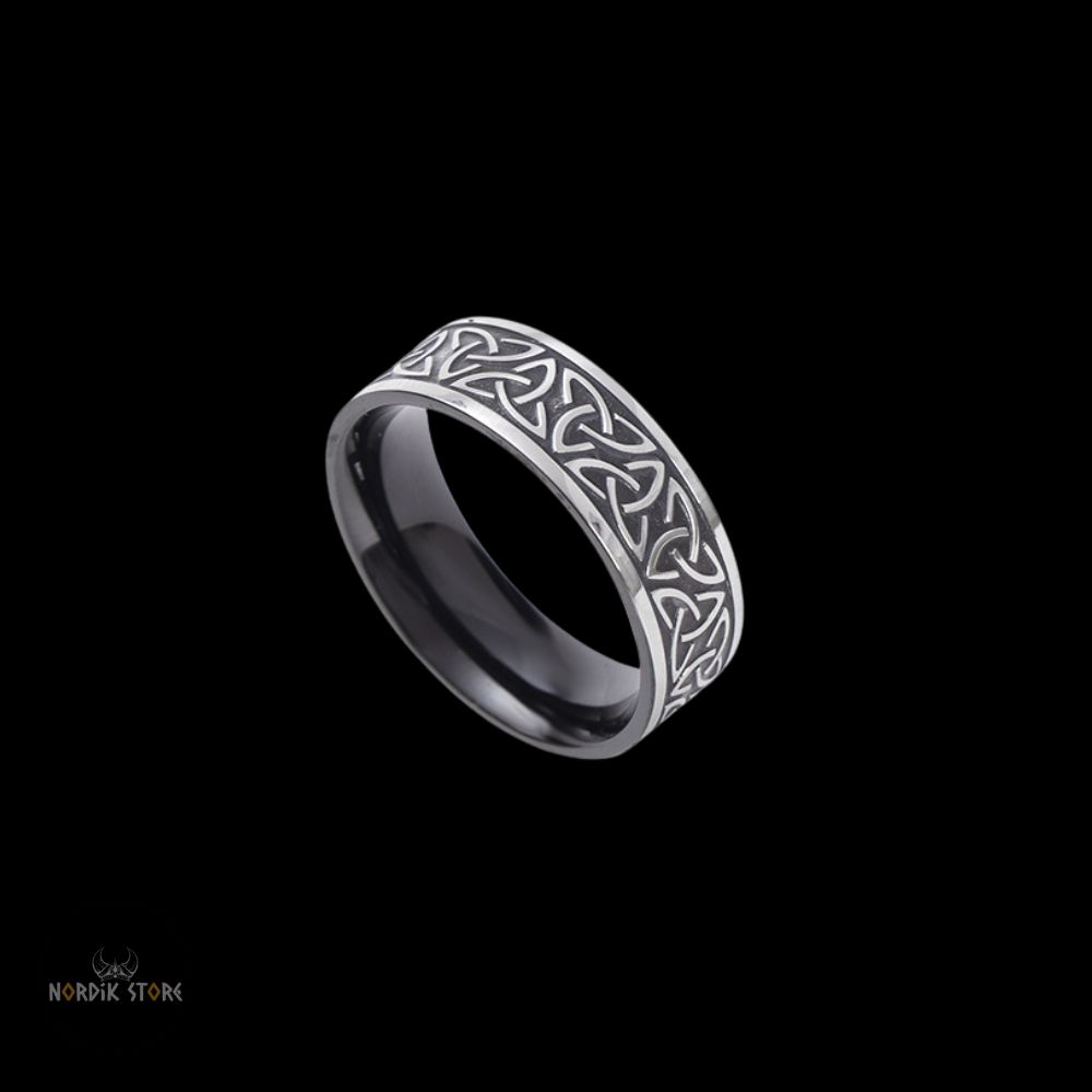 bague noeuds celtiques Triquetra, cadeau