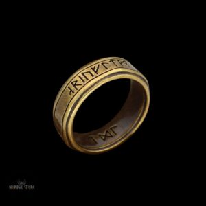 bague viking druide runes Futhark, cadeau homme et ados