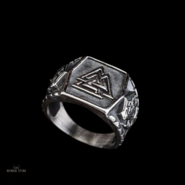 Bague viking Valknut Mjöllnir, cadeau anniversaire