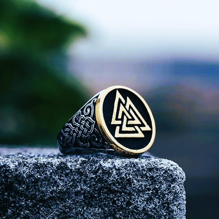 Bague viking Valknut