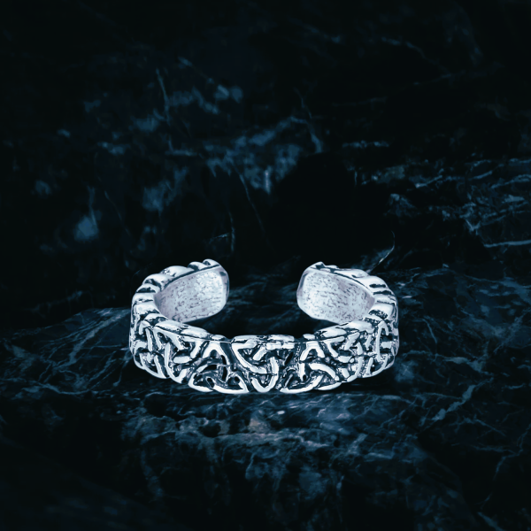 Boucle d’oreille anneau celtique argent