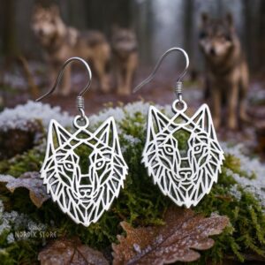 boucles d'oreilles les loups d'Odin cadeau