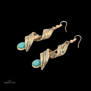 boucles d'oreilles plume de Huginn or, cadeau