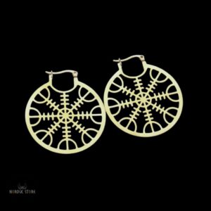 Boucles d'Oreilles Viking Aegishjalmur - Or