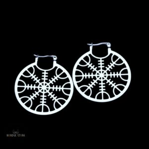 Boucles d'Oreilles Viking Aegishjalmur - Argent