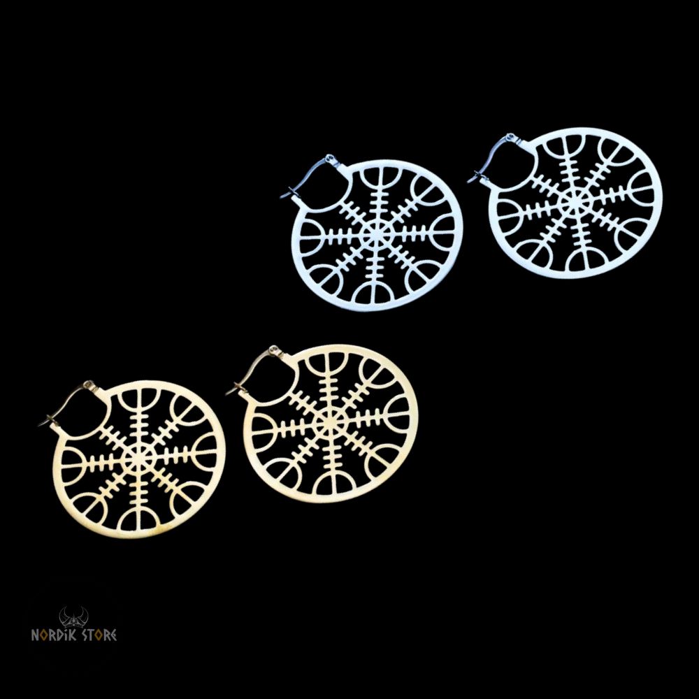 boucles d'oreilles viking aegishjalmur, cadeaux