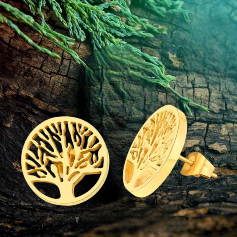 Boucles d’oreilles viking arbre des 9 mondes