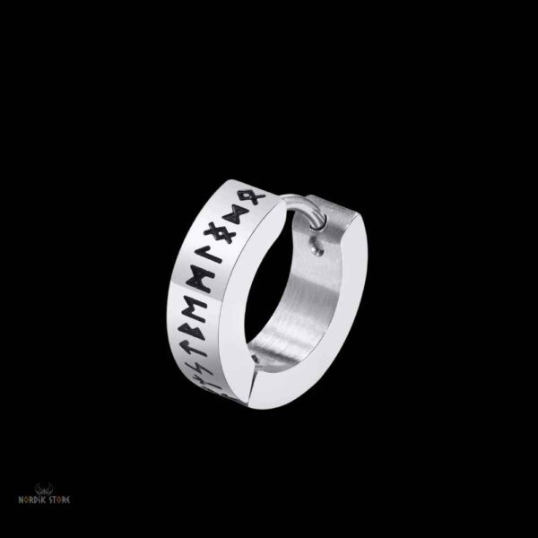 Boucles d’Oreilles Vikings Runes d’Odin en acier, cadeau homme