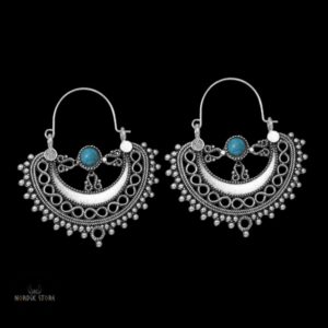 boucles viking demi cercle entrelacs argent, cadeau