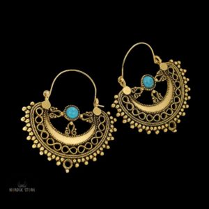 boucles viking demi cercle entrelacs or, cadeau