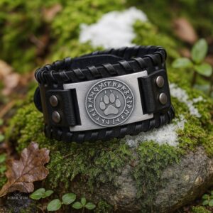 bracelet de force viking patte de loup, cadeau