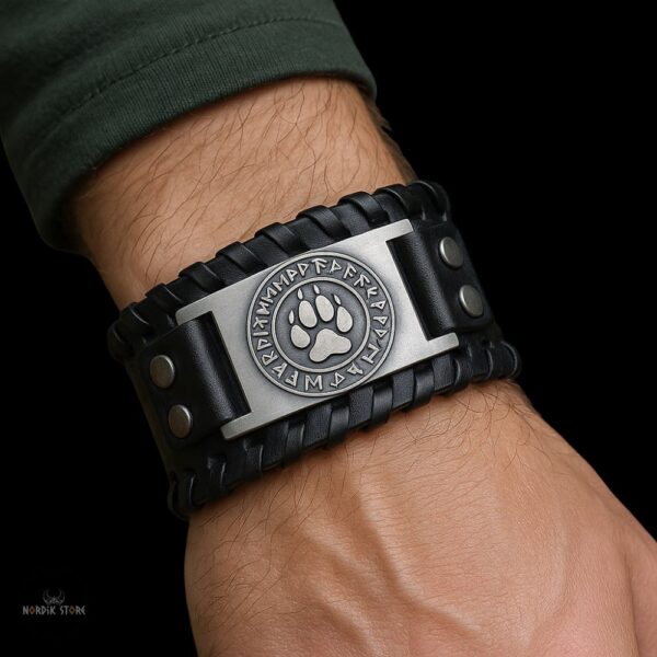 bracelet de force viking patte de loup, cadeau homme et ados