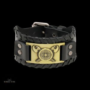 bracelet les haches des Jómsvíkings en noir bronze, cadeau