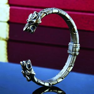 Bracelet viking crocs de Fenrir bronze