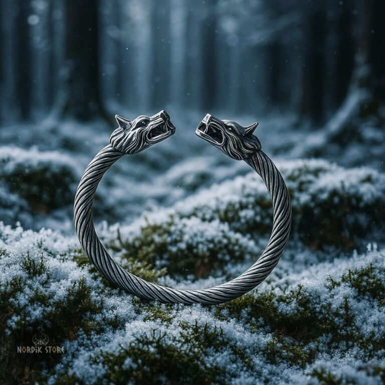 bracelet viking Loup Freki et Geri, cadeau