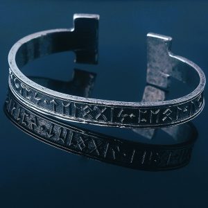Bracelet viking runes incantatoires acier