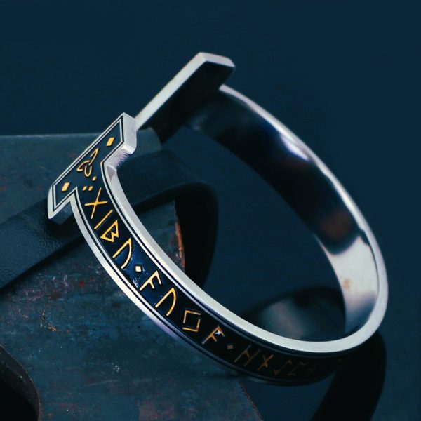 Bracelet viking runes incantatoires or