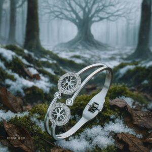 bracelet viking valkyries arbre de vie Yggdrasil argent, cadeau femme