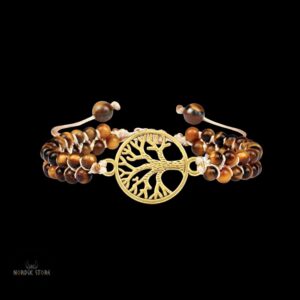 bracelet Yggdrasil viking or, cadeau homme et femme