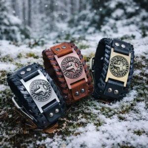 Bracelets de force viking loup Fenrir, cadeaux