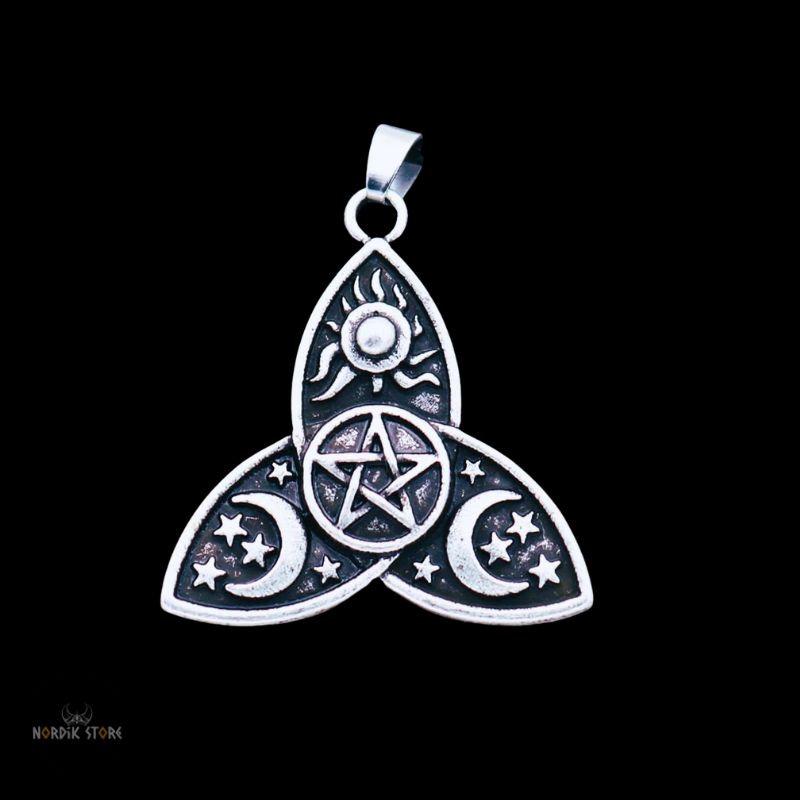 collier celtique Máni Sól argent, cadeau femme ou homme